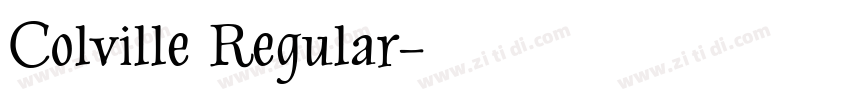 Colville Regular字体转换